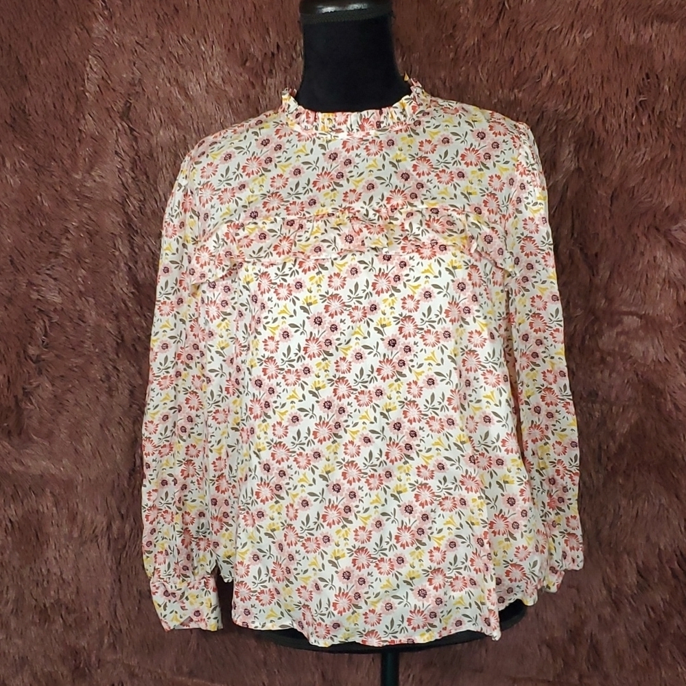 Loft Floral Long Sleeve Blouse
